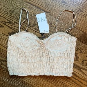 NWT Zara Sweetheart Crop Top